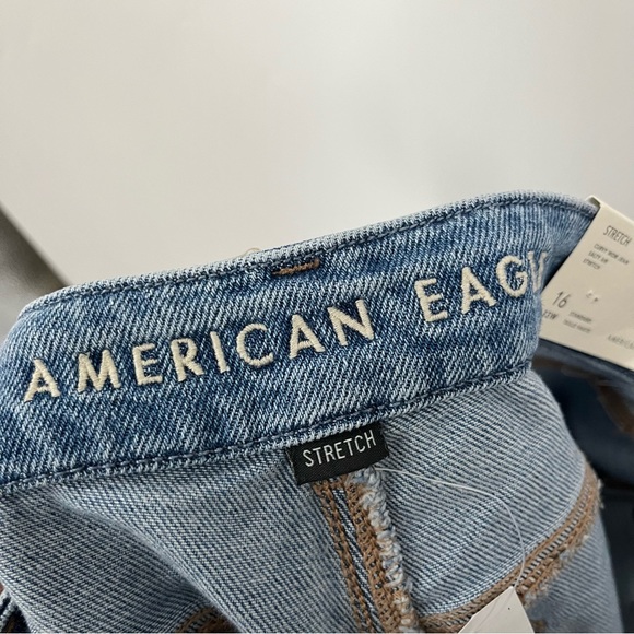 AEO 16 Curvy Mom stretch Jeans distressed destructed ripped 4178 - Picture 9 of 13